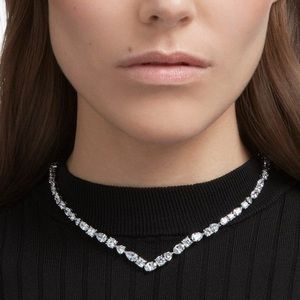 Swarovski Crystal Tennis Deluxe Mixed V Necklace